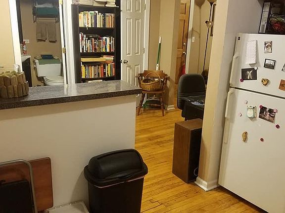 View from kitchen into dining area