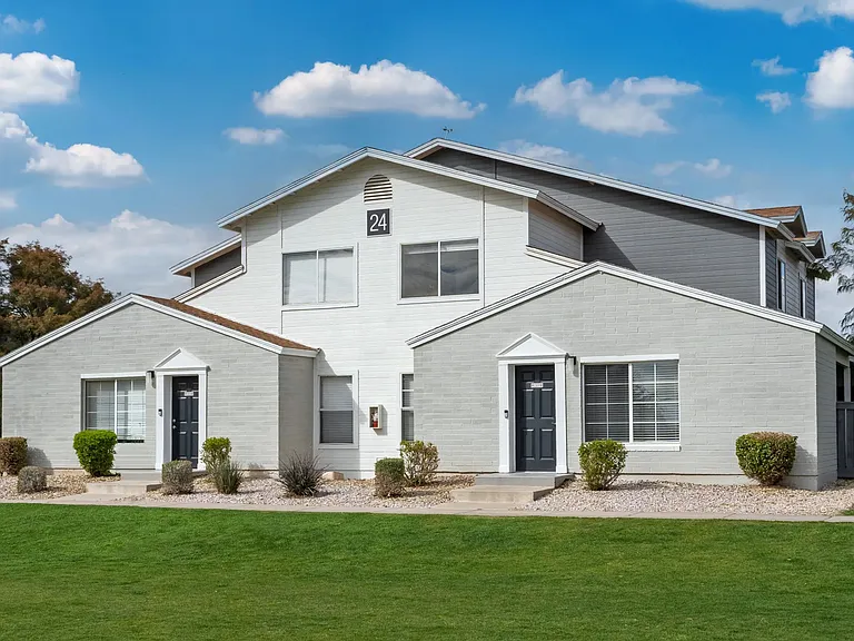 Private entries present an embracing welcome to your townhome.