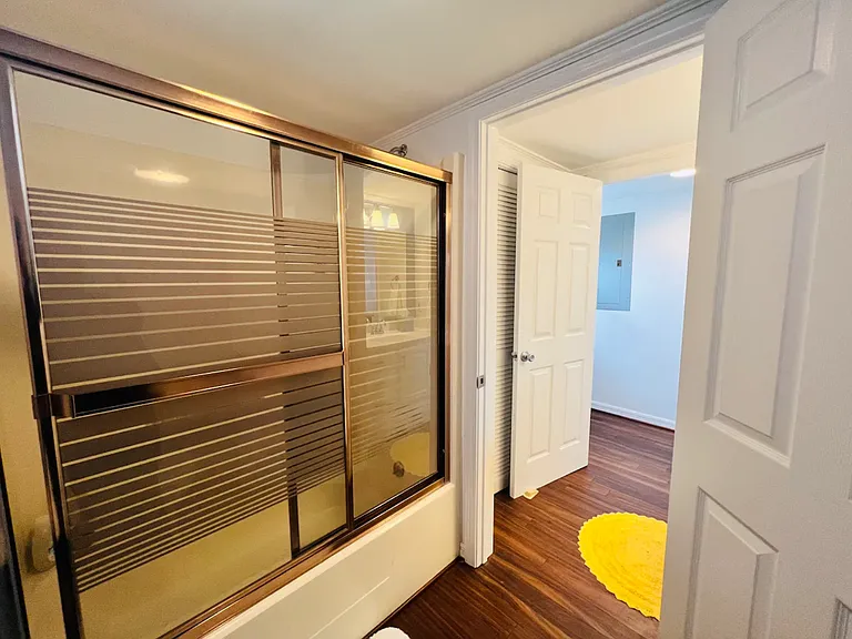Private shower and toilet