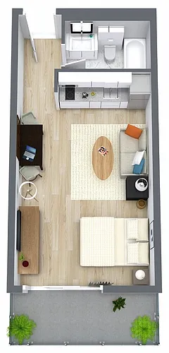 Floor plan Studio B