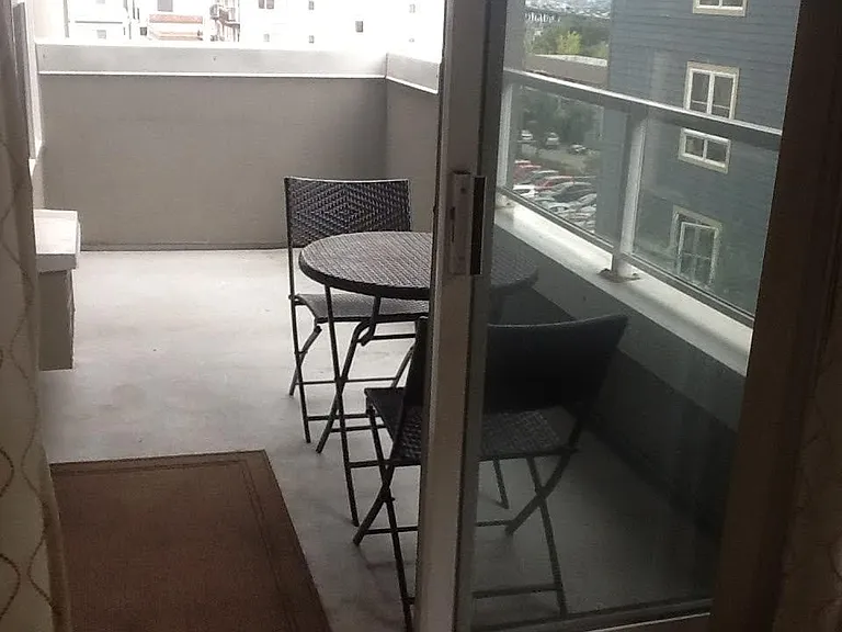private balcony, accessible from living room