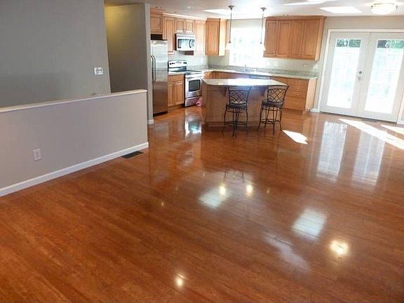 Remodeled kitchen opens up to living room