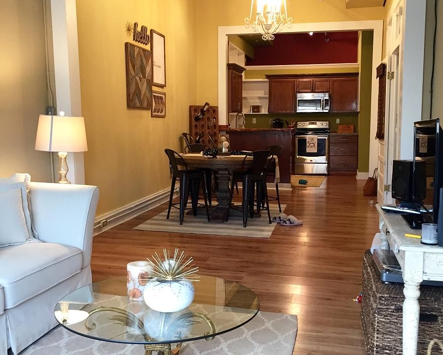 Living room and dining