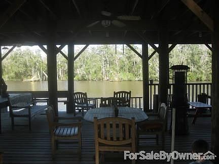 Covered area of dock