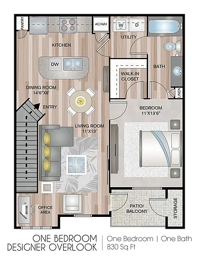 Floor plan One Bedroom Designer