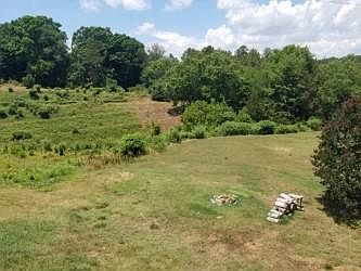 Back yard. Can have a fire pit.