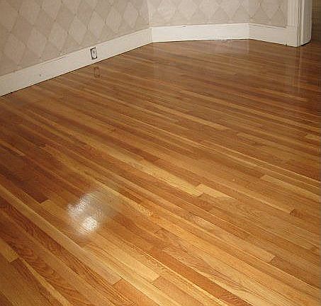 Refinished dining room floor