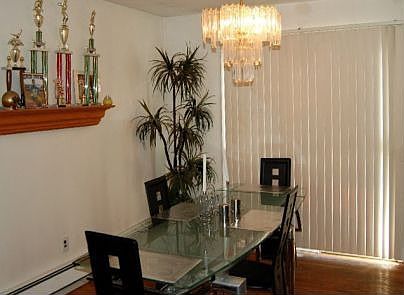 Diningroom with Sliders to a Porch