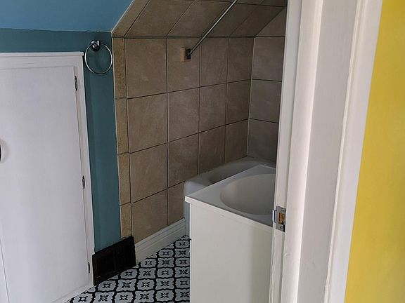 doorway looking in on bathroom