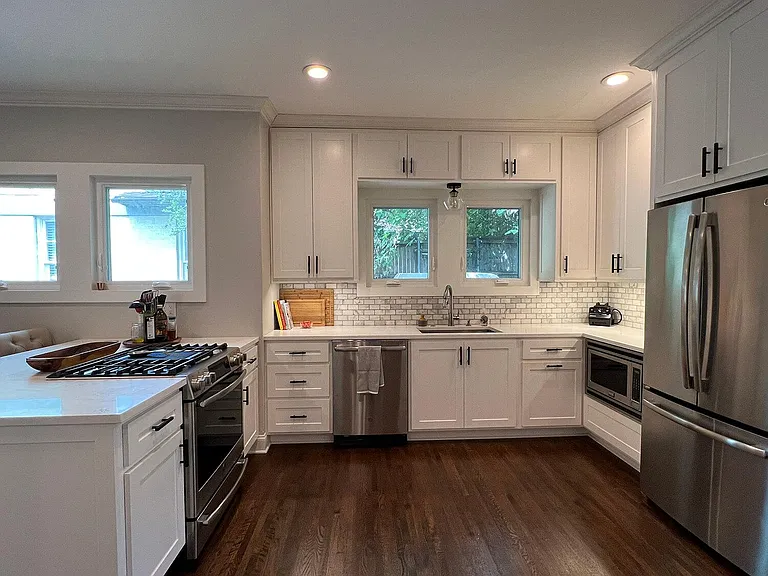 Kitchen with gas stove top, and all new appliances