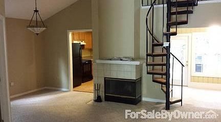 Traditional Fireplace in Dining area