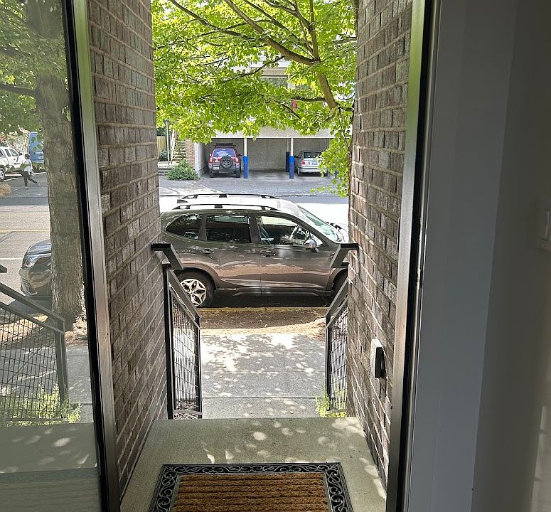 Elevated away from street entrance.
