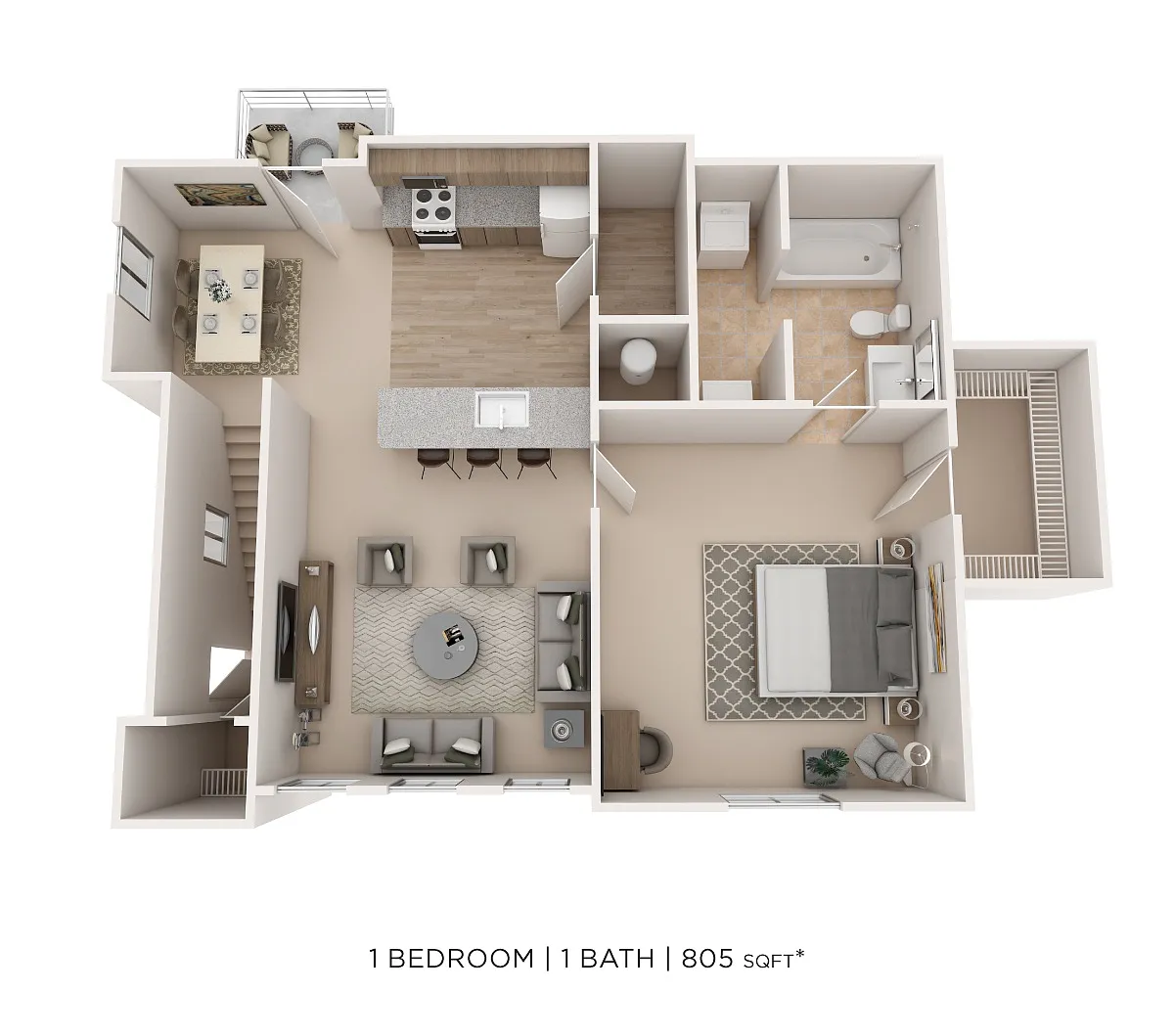 Floor plan One Bedroom