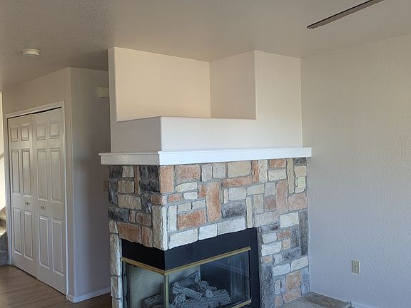 Beautiful gas fireplace.