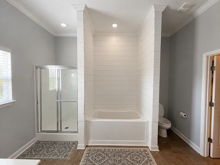 Primary bath with tub and separate shower