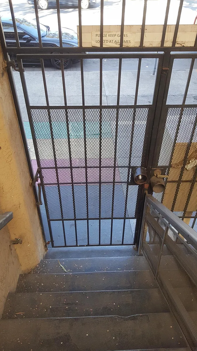 downstairs to gate - front. Back is also gated. - 3071 El Cajon Blvd #201