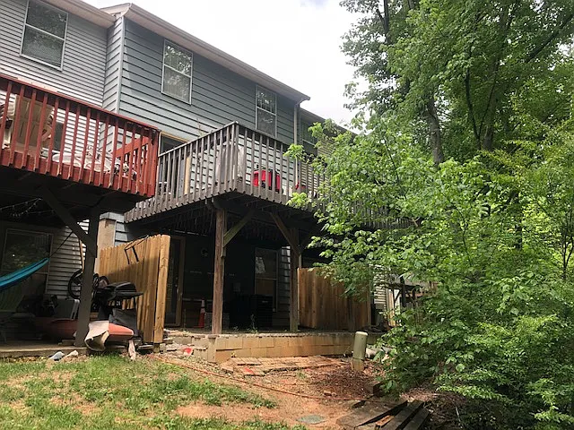 Back View w/ Deck and Patio