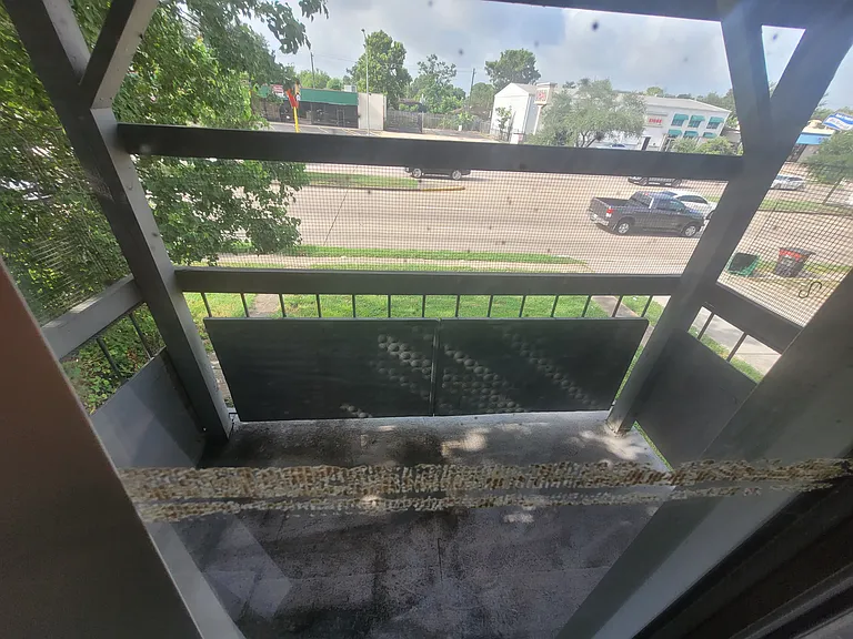 Balcony of left (street-facing) upstairs bedroom