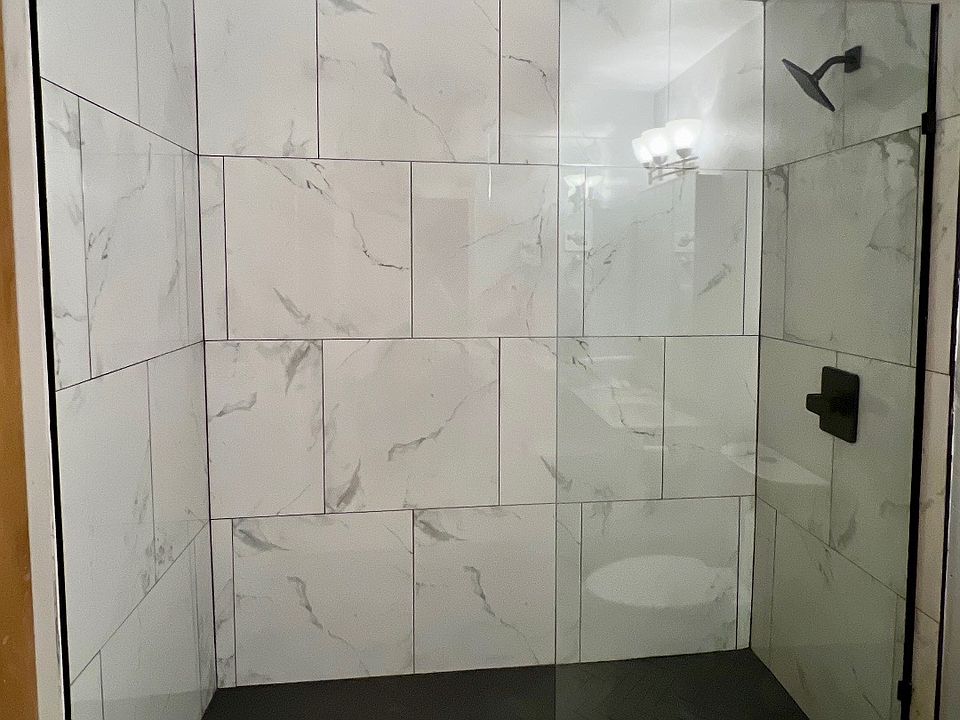 New walk-in shower