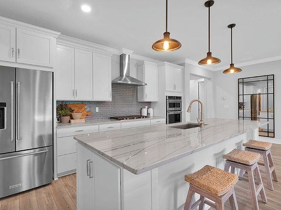 Kitchen with stainless steel appliances