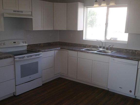 Remodeled kitchen area (window faces West towards campus)