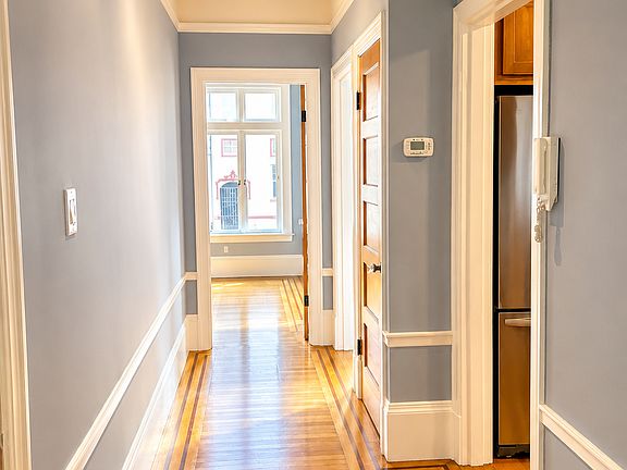 Hallway from front door to kitchen and living room
