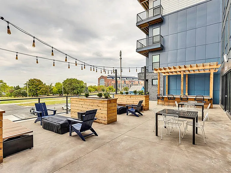 Modern Rooftop Terrace with Seating