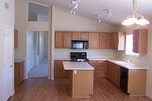Open kitchen w/new gas stove