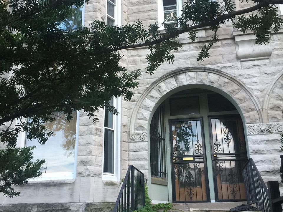 Vintage greystone rowhouse