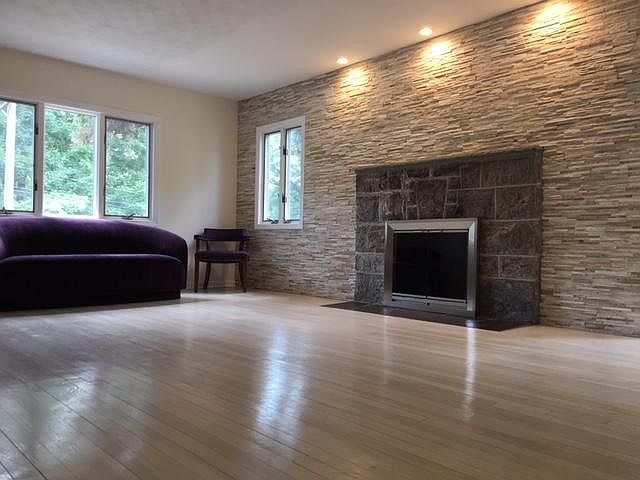 Living room with fireplace