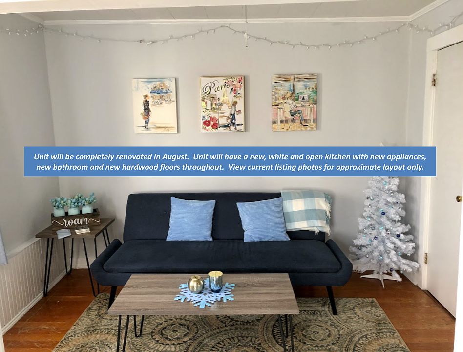 Unit will be completely renovated in August. View current listing photos for approximate layout only.