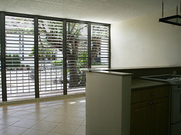 View out toward Diamond Head mountain from kitchen