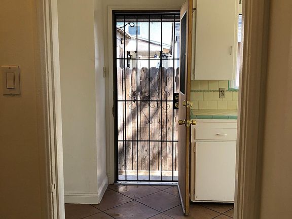 View from hallway to kitchen