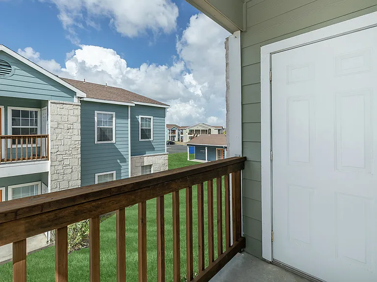 Private Balconies and Patios at Portside Villas in Ingleside, TX