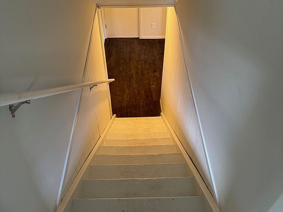 Basement stairs from the kitchen door.