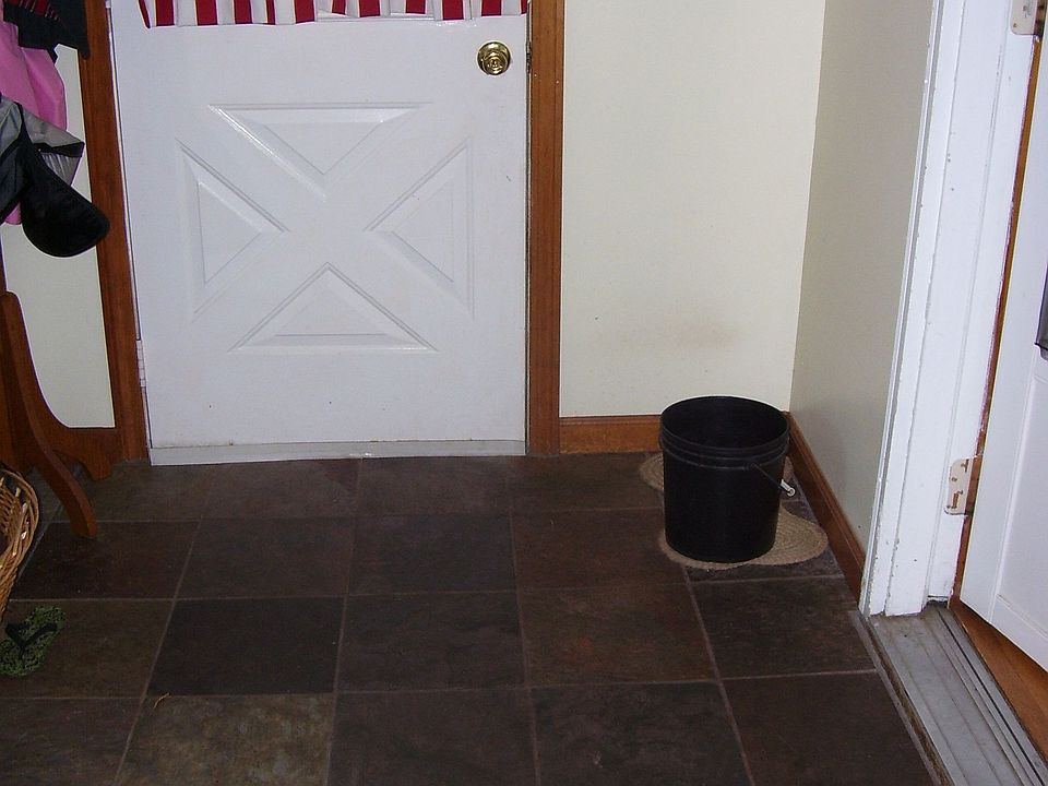 Mudroom with slate floor