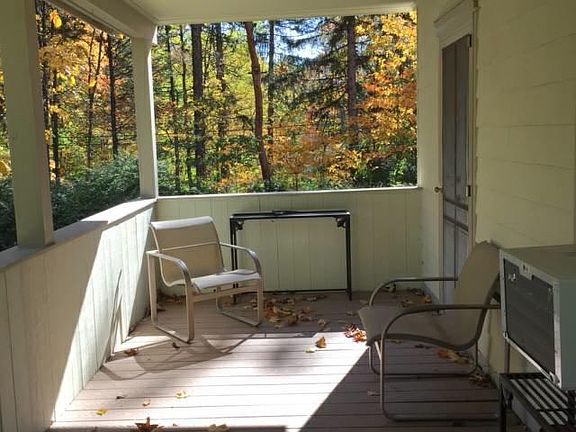 Porch overlooking lovely yard