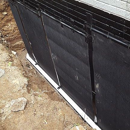 sheet drainage foundation