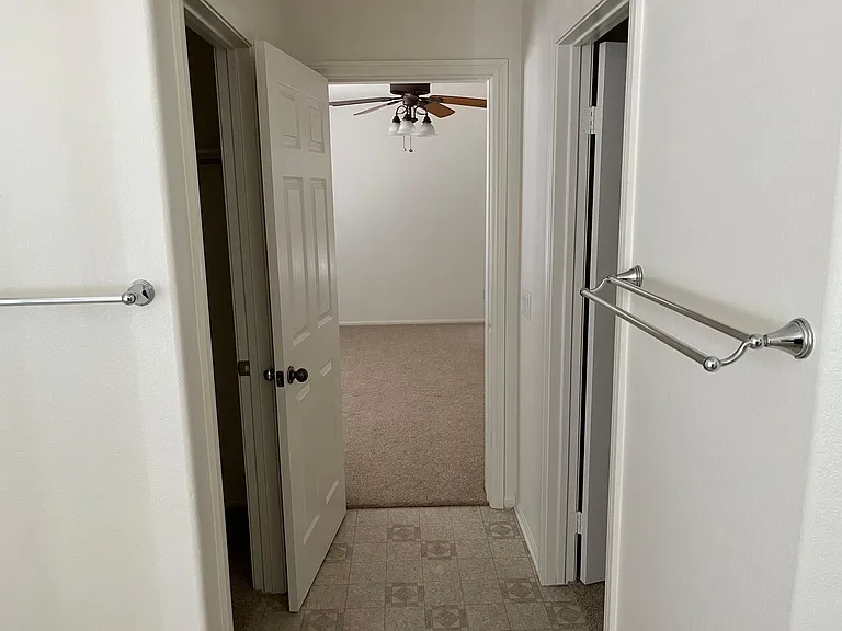 view from master bath to master bedroom