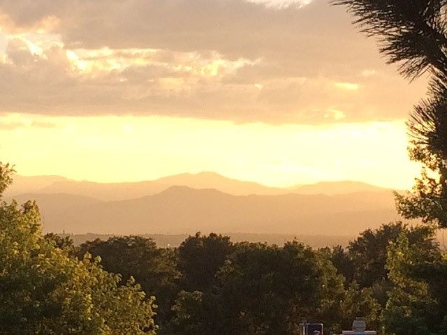 Balcony sunset view