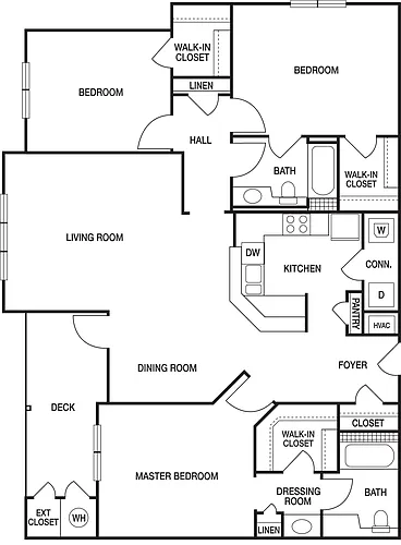 Floor plan 3x2B