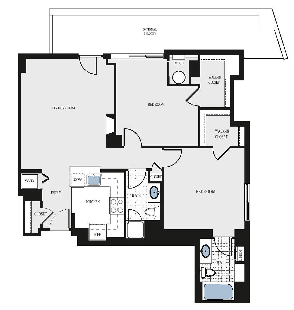 Floor plan 2 Bed/2 Bath - bcj5