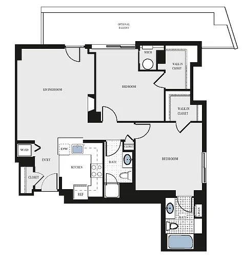 Floor plan 2 Bed/2 Bath - bcj5