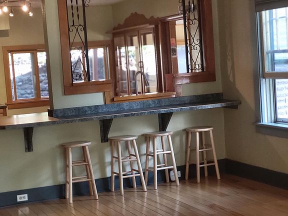 breakfast bar looking into kitchen