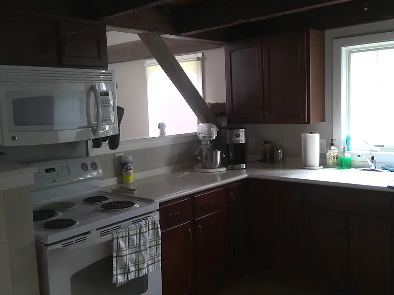 Kitchen with pass through to dining room