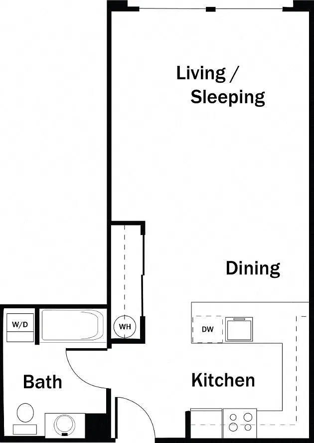 Floor plan Studio G - Renovated