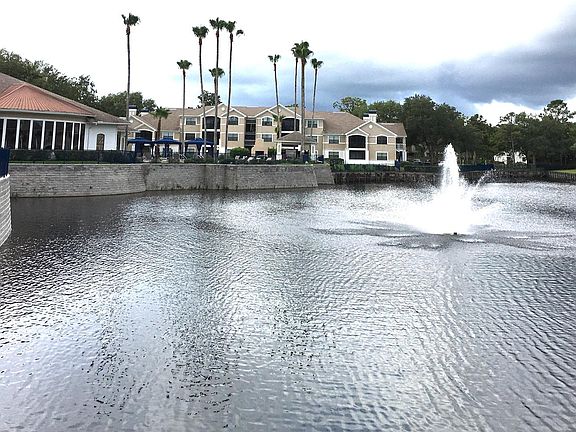 One of several lakes and fountains.