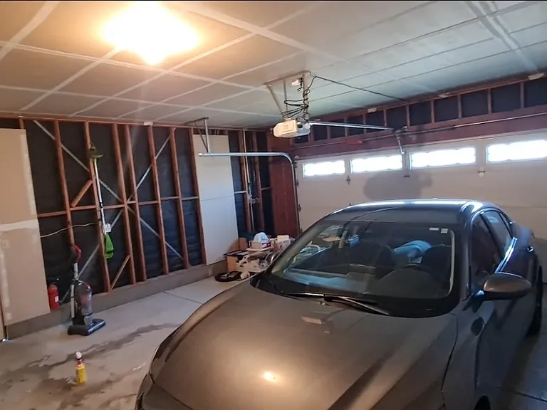 Large 2-car garage with remote control