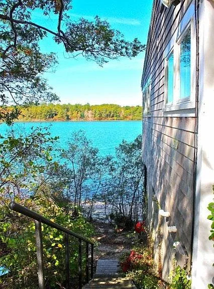 Steps to Private Beach on Recreation Lake