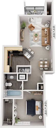 Floor plan One Bedroom